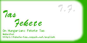 tas fekete business card